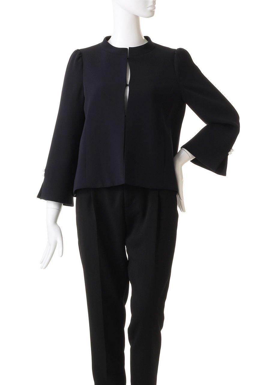 【エムダブリュー/MW】のトリアセテート Aライン ジャケット 人気、トレンドファッション・服の通販 founy(ファニー) 　ファッション　Fashion　レディースファッション　Fashion for Women　アウター　Coat / Outerwear Collection　レディースジャケット・軽アウター　Jackets　ショート　Short, Short Length　ジャケット　Jacket, Outerwear　スタンド　Stand Collar, Upright Stand　ストレッチ　Stretch, Stretchy Fabric　スリット　Slit, Slit Detail　パール　Pearl, Pearl Accent　フレア　Flare, Flared　エレガント 上品　Elegant　ビジネス 仕事 通勤　Business / Work / Commuting　other-2|ID: prp329100003551081 ipo3291000000035653893