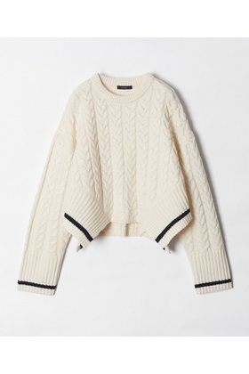 【アルアバイル/allureville】のケーブルイレヘムプルオーバー 人気、トレンドファッション・服の通販 founy(ファニー) ファッション Fashion レディースファッション WOMEN トップス・カットソー Tops/Tshirt ニット Knit Tops プルオーバー Pullover 2023年 2023 2023-2024秋冬・A/W AW/Autumn/Winter//FW/Fall-Winter/2023-2024 A/W・秋冬 AW・Autumn/Winter・FW・Fall-Winter イレギュラーヘム エアリー ミドル モダン 冬 Winter 定番 Standard |ID:prp329100003552970