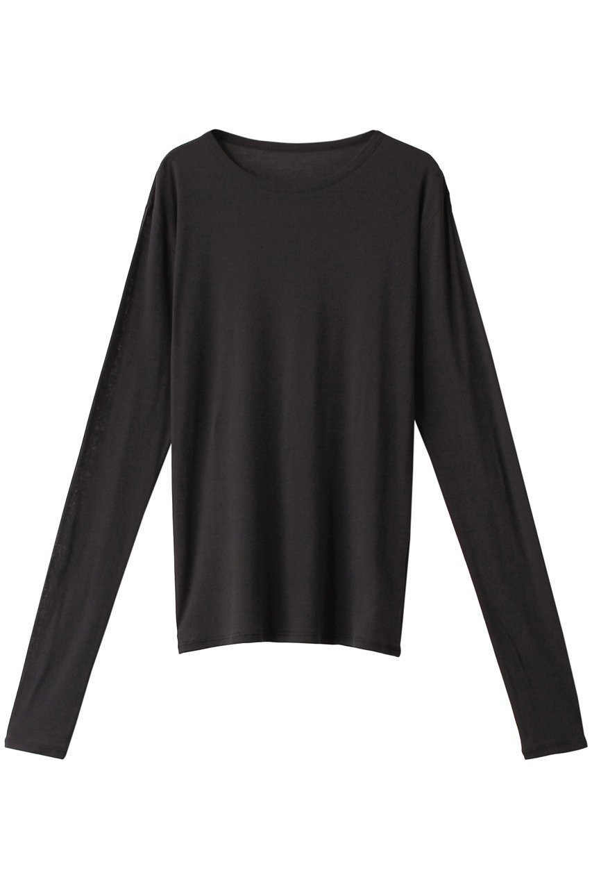 【ガリャルダガランテ/GALLARDAGALANTE】の【La nature linge】NEWロングスリーブTシャツ インテリア・キッズ・メンズ・レディースファッション・服の通販 founy(ファニー) 　ファッション　Fashion　レディースファッション　Fashion for Women　トップス・カットソー　Cut & Sew Tops　シャツ・ブラウス・オフィスカジュアル　Elegant Blouses & Button-Ups　ロングTシャツ・Tシャツ　Longline T-Shirts & Tees　カットソー・ベーシックTシャツ　Cut-and-Sewn Tops / Stretch Tees & Basics　インナー　Innerwear　カーディガン　Cardigan, Knitwear　シアー　Sheer, See-Through　ジャケット　Jacket, Outerwear　スリーブ　Sleeve, Long Sleeve / Short Sleeve　ロング　Long, Long-Length　定番　Standard, Basic Item　チャコールグレー|ID: prp329100003552986 ipo3291000000032841615