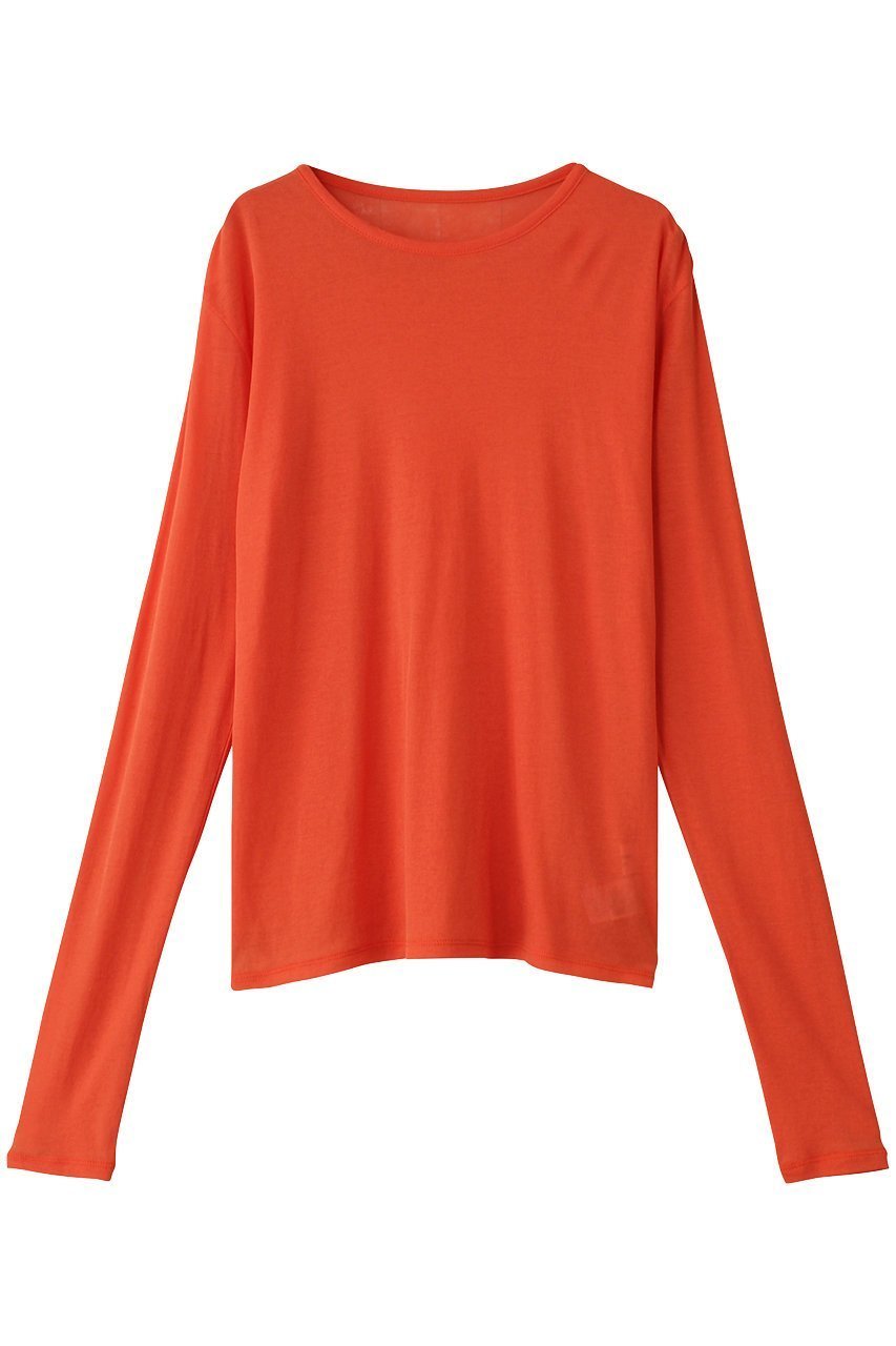 【ガリャルダガランテ/GALLARDAGALANTE】の【La nature linge】NEWロングスリーブTシャツ インテリア・キッズ・メンズ・レディースファッション・服の通販 founy(ファニー) 　ファッション　Fashion　レディースファッション　Fashion for Women　トップス・カットソー　Cut & Sew Tops　シャツ・ブラウス・オフィスカジュアル　Elegant Blouses & Button-Ups　ロングTシャツ・Tシャツ　Longline T-Shirts & Tees　カットソー・ベーシックTシャツ　Cut-and-Sewn Tops / Stretch Tees & Basics　インナー　Innerwear　カーディガン　Cardigan, Knitwear　シアー　Sheer, See-Through　ジャケット　Jacket, Outerwear　スリーブ　Sleeve, Long Sleeve / Short Sleeve　ロング　Long, Long-Length　定番　Standard, Basic Item　オレンジ|ID: prp329100003552986 ipo3291000000032841626