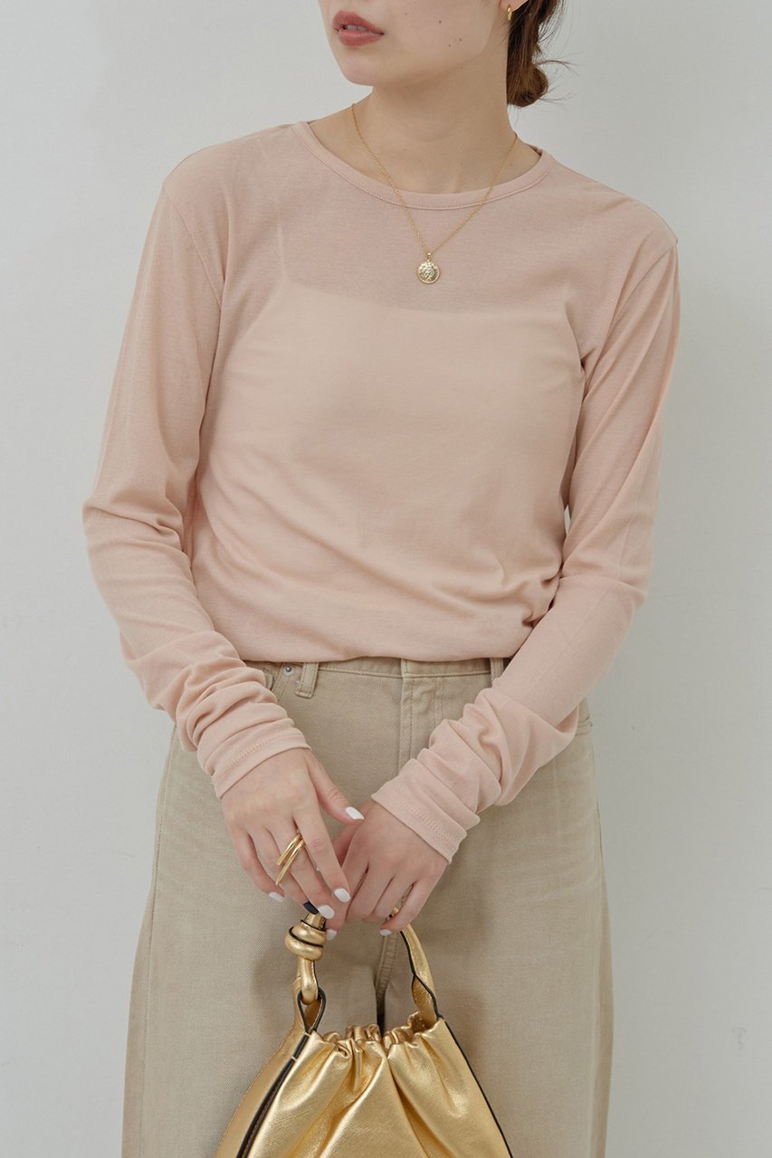 【ガリャルダガランテ/GALLARDAGALANTE】の【La nature linge】NEWロングスリーブTシャツ 人気、トレンドファッション・服の通販 founy(ファニー) 　ファッション　Fashion　レディースファッション　Fashion for Women　トップス・カットソー　Cut & Sew Tops　シャツ・ブラウス・オフィスカジュアル　Elegant Blouses & Button-Ups　ロングTシャツ・Tシャツ　Longline T-Shirts & Tees　カットソー・ベーシックTシャツ　Cut-and-Sewn Tops / Stretch Tees & Basics　インナー　Innerwear　カーディガン　Cardigan, Knitwear　シアー　Sheer, See-Through　ジャケット　Jacket, Outerwear　スリーブ　Sleeve, Long Sleeve / Short Sleeve　ロング　Long, Long-Length　定番　Standard, Basic Item　other-5|ID: prp329100003552986 ipo3291000000032841653