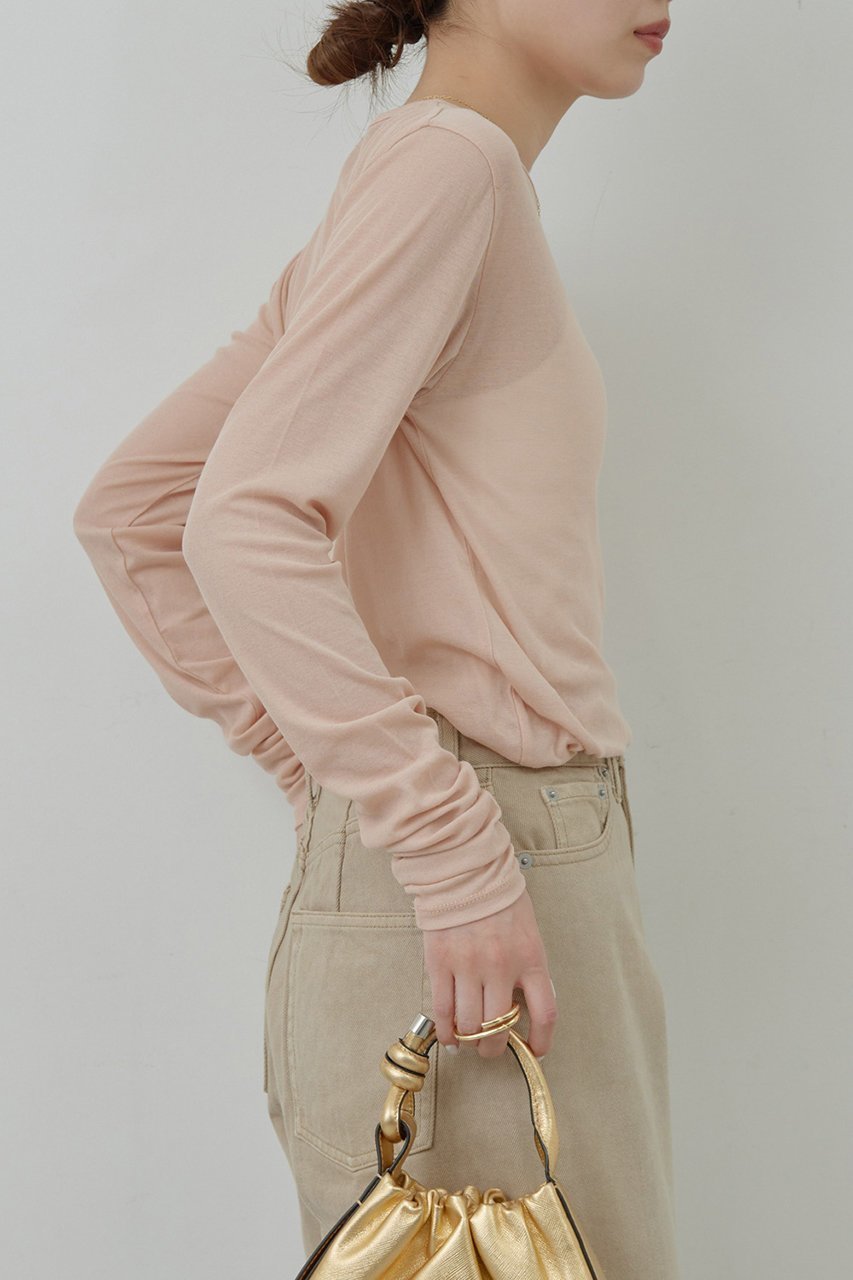 【ガリャルダガランテ/GALLARDAGALANTE】の【La nature linge】NEWロングスリーブTシャツ 人気、トレンドファッション・服の通販 founy(ファニー) 　ファッション　Fashion　レディースファッション　Fashion for Women　トップス・カットソー　Cut & Sew Tops　シャツ・ブラウス・オフィスカジュアル　Elegant Blouses & Button-Ups　ロングTシャツ・Tシャツ　Longline T-Shirts & Tees　カットソー・ベーシックTシャツ　Cut-and-Sewn Tops / Stretch Tees & Basics　インナー　Innerwear　カーディガン　Cardigan, Knitwear　シアー　Sheer, See-Through　ジャケット　Jacket, Outerwear　スリーブ　Sleeve, Long Sleeve / Short Sleeve　ロング　Long, Long-Length　定番　Standard, Basic Item　other-6|ID: prp329100003552986 ipo3291000000032841659