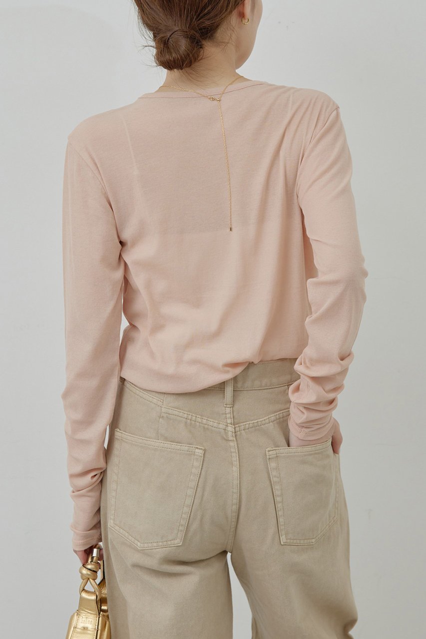 【ガリャルダガランテ/GALLARDAGALANTE】の【La nature linge】NEWロングスリーブTシャツ 人気、トレンドファッション・服の通販 founy(ファニー) 　ファッション　Fashion　レディースファッション　Fashion for Women　トップス・カットソー　Cut & Sew Tops　シャツ・ブラウス・オフィスカジュアル　Elegant Blouses & Button-Ups　ロングTシャツ・Tシャツ　Longline T-Shirts & Tees　カットソー・ベーシックTシャツ　Cut-and-Sewn Tops / Stretch Tees & Basics　インナー　Innerwear　カーディガン　Cardigan, Knitwear　シアー　Sheer, See-Through　ジャケット　Jacket, Outerwear　スリーブ　Sleeve, Long Sleeve / Short Sleeve　ロング　Long, Long-Length　定番　Standard, Basic Item　other-7|ID: prp329100003552986 ipo3291000000032841665