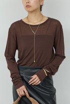 【ガリャルダガランテ/GALLARDAGALANTE】の【La nature linge】NEWロングスリーブTシャツ ブラウン|ID: prp329100003552986 ipo3291000000033356623