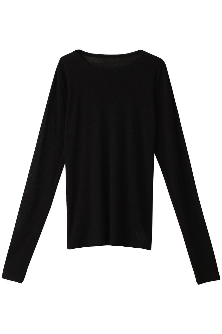 【ガリャルダガランテ/GALLARDAGALANTE】の【La nature linge】NEWロングスリーブTシャツ インテリア・キッズ・メンズ・レディースファッション・服の通販 founy(ファニー) 　ファッション　Fashion　レディースファッション　Fashion for Women　トップス・カットソー　Cut & Sew Tops　シャツ・ブラウス・オフィスカジュアル　Elegant Blouses & Button-Ups　ロングTシャツ・Tシャツ　Longline T-Shirts & Tees　カットソー・ベーシックTシャツ　Cut-and-Sewn Tops / Stretch Tees & Basics　インナー　Innerwear　カーディガン　Cardigan, Knitwear　シアー　Sheer, See-Through　ジャケット　Jacket, Outerwear　スリーブ　Sleeve, Long Sleeve / Short Sleeve　ロング　Long, Long-Length　定番　Standard, Basic Item　ブラック|ID: prp329100003552986 ipo3291000000036681927