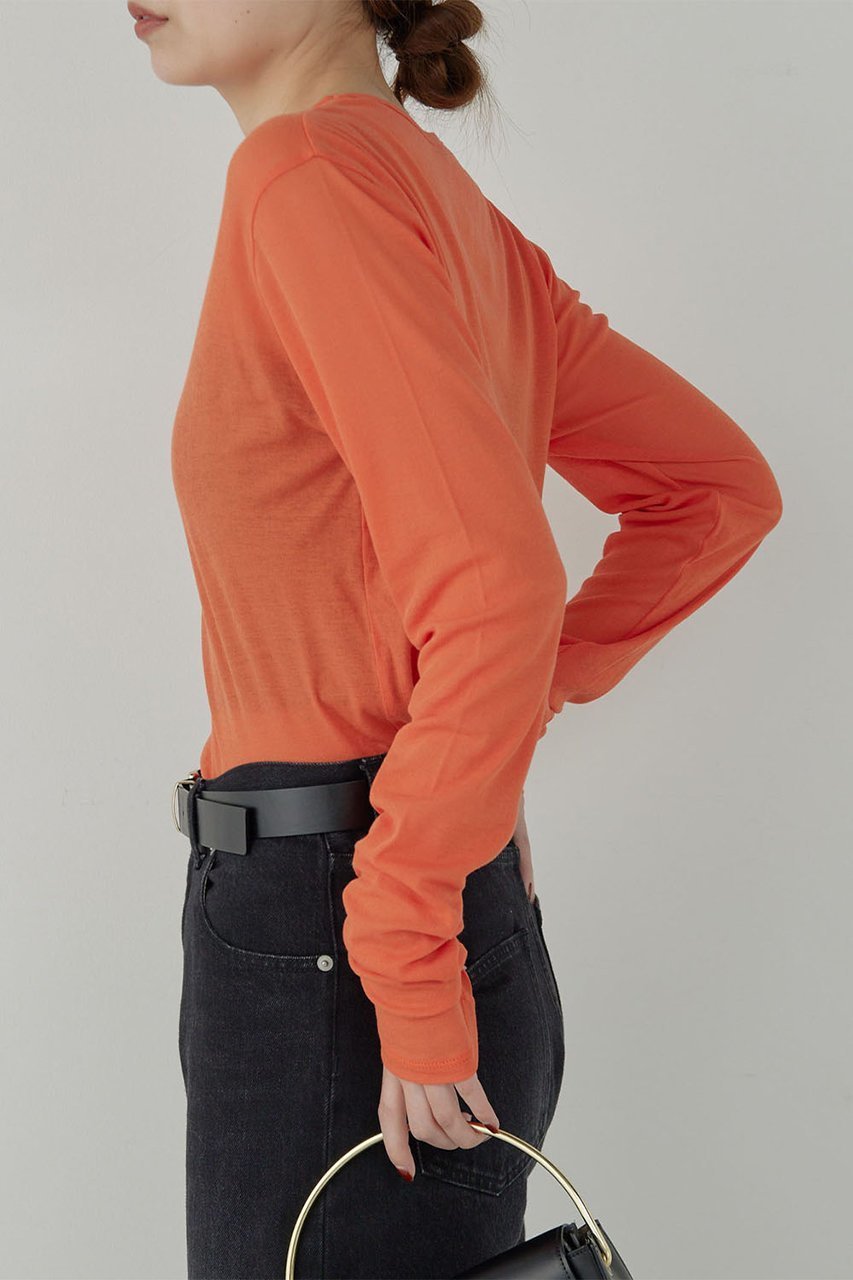 【ガリャルダガランテ/GALLARDAGALANTE】の【La nature linge】NEWロングスリーブTシャツ 人気、トレンドファッション・服の通販 founy(ファニー) 　ファッション　Fashion　レディースファッション　Fashion for Women　トップス・カットソー　Cut & Sew Tops　シャツ・ブラウス・オフィスカジュアル　Elegant Blouses & Button-Ups　ロングTシャツ・Tシャツ　Longline T-Shirts & Tees　カットソー・ベーシックTシャツ　Cut-and-Sewn Tops / Stretch Tees & Basics　インナー　Innerwear　カーディガン　Cardigan, Knitwear　シアー　Sheer, See-Through　ジャケット　Jacket, Outerwear　スリーブ　Sleeve, Long Sleeve / Short Sleeve　ロング　Long, Long-Length　定番　Standard, Basic Item　other-7|ID: prp329100003552986 ipo3291000000036681936