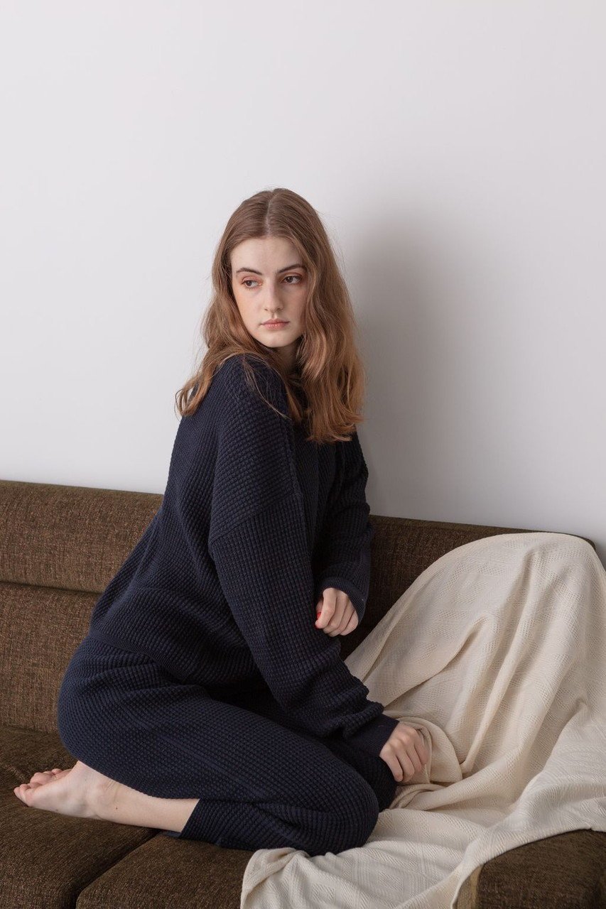 【ネテネ/NETENE】のパフィーニットリラックスプルオーバー 人気、トレンドファッション・服の通販 founy(ファニー) 　ファッション　Fashion　レディースファッション　Fashion for Women　トップス・カットソー　Cut & Sew Tops　ニット　Knit Tops & Sweaters　カジュアルプルオーバー・ニットトップス　Pullovers & Knit Tops / Casual Pullovers　スリーブ　Sleeve, Long Sleeve / Short Sleeve　セットアップ　Set-Up, Coordinated Outfit　ロング　Long, Long-Length　ワッフル　Waffle, Waffle Knit　洗える　Machine Washable　other-7|ID: prp329100003553020 ipo3291000000032953019