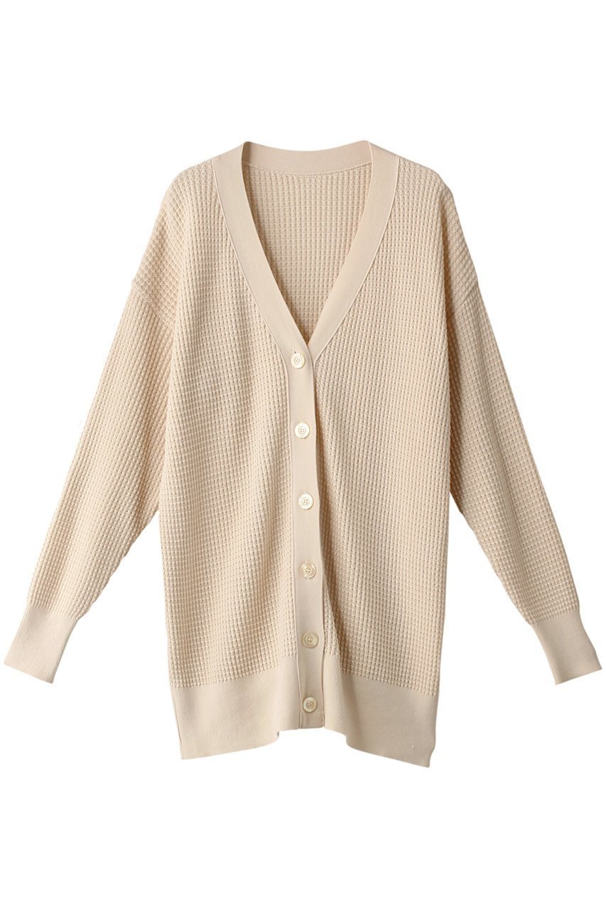 【ネテネ/NETENE】のパフィーニットリラックスカーディガン インテリア・キッズ・メンズ・レディースファッション・服の通販 founy(ファニー) 　ファッション　Fashion　レディースファッション　Fashion for Women　トップス・カットソー　Cut & Sew Tops　ニット　Knit Tops & Sweaters　カーディガン・羽織り　Layered Style Cardigans　カーディガン　Cardigan, Knitwear　スリーブ　Sleeve, Long Sleeve / Short Sleeve　ロング　Long, Long-Length　ワッフル　Waffle, Waffle Knit　定番　Standard, Basic Item　洗える　Machine Washable　ナチュラル|ID: prp329100003553022 ipo3291000000032953033