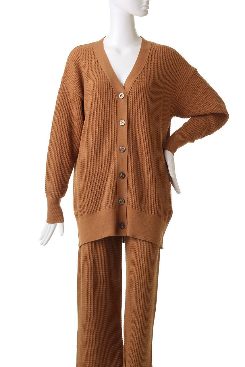 【ネテネ/NETENE】のパフィーニットリラックスカーディガン 人気、トレンドファッション・服の通販 founy(ファニー) 　ファッション　Fashion　レディースファッション　Fashion for Women　トップス・カットソー　Cut & Sew Tops　ニット　Knit Tops & Sweaters　カーディガン・羽織り　Layered Style Cardigans　カーディガン　Cardigan, Knitwear　スリーブ　Sleeve, Long Sleeve / Short Sleeve　ロング　Long, Long-Length　ワッフル　Waffle, Waffle Knit　定番　Standard, Basic Item　洗える　Machine Washable　other-2|ID: prp329100003553022 ipo3291000000036786003