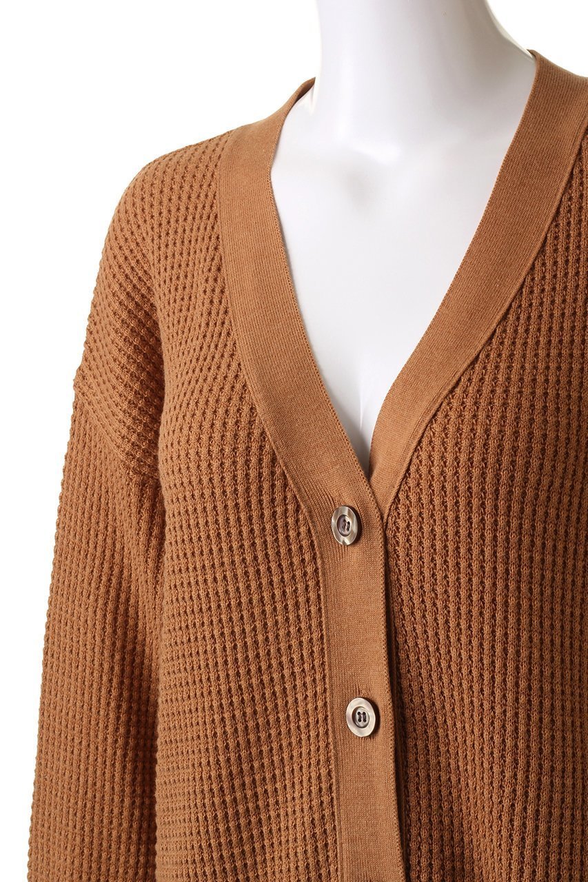 【ネテネ/NETENE】のパフィーニットリラックスカーディガン 人気、トレンドファッション・服の通販 founy(ファニー) 　ファッション　Fashion　レディースファッション　Fashion for Women　トップス・カットソー　Cut & Sew Tops　ニット　Knit Tops & Sweaters　カーディガン・羽織り　Layered Style Cardigans　カーディガン　Cardigan, Knitwear　スリーブ　Sleeve, Long Sleeve / Short Sleeve　ロング　Long, Long-Length　ワッフル　Waffle, Waffle Knit　定番　Standard, Basic Item　洗える　Machine Washable　other-5|ID: prp329100003553022 ipo3291000000036786006