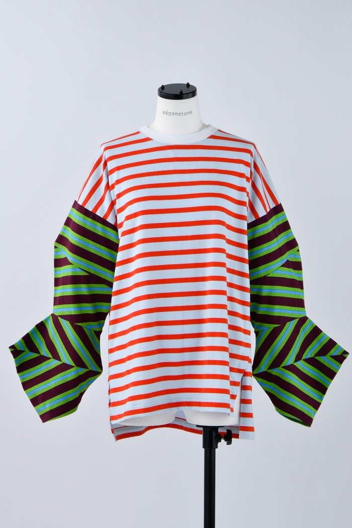 【ナゴンスタンス/nagonstans】のCO Border Panel スリーブ ロンT インテリア・キッズ・メンズ・レディースファッション・服の通販 founy(ファウニー) https://founy.com/ ファッション Fashion レディースファッション Fashion for Women トップス・カットソー Cut & Sew Tops シャツ・ブラウス・オフィスカジュアル Elegant Blouses & Button-Ups ロングTシャツ・Tシャツ Longline T-Shirts & Tees カットソー・ベーシックTシャツ Cut-and-Sewn Tops / Stretch Tees & Basics アシンメトリー Asymmetrical Style スリーブ Sleeve, Long Sleeve / Short Sleeve ボーダー Border, Stripe ロング Long, Long-Length |ID: prp329100003553037 ipo3291000000036988997