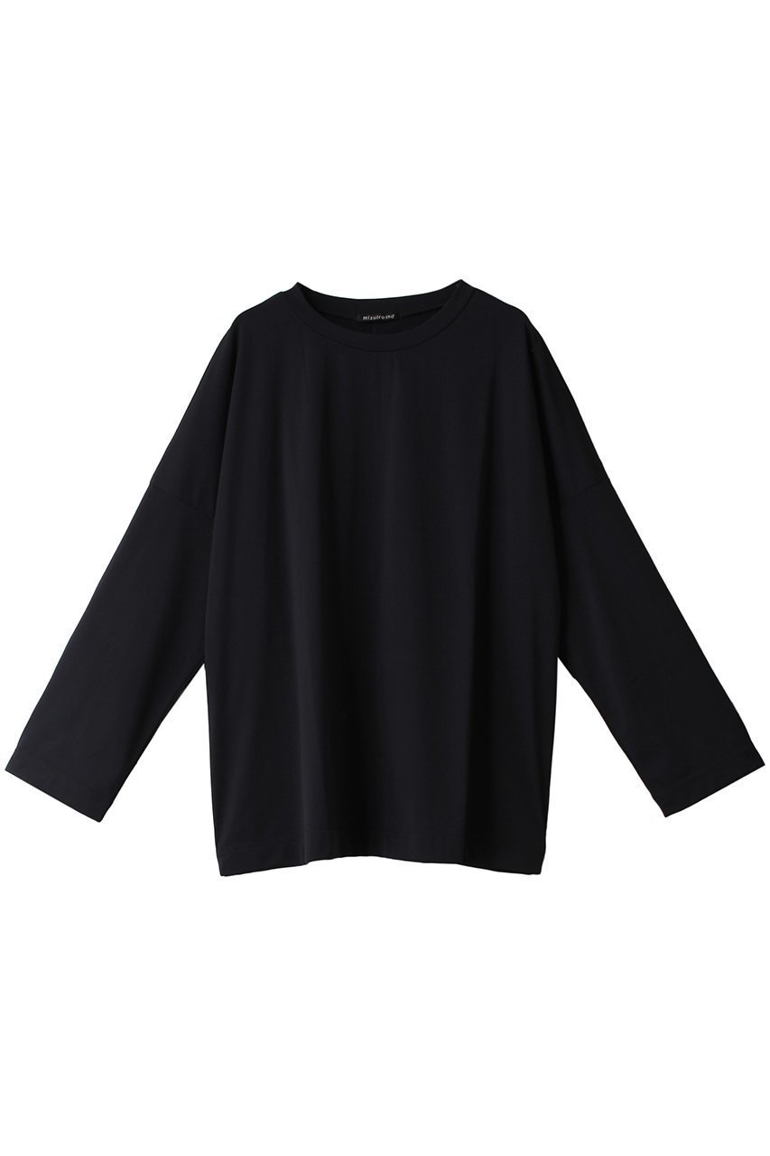 【ミズイロ インド/mizuiro ind】のcrew neck wide T Tシャツ インテリア・キッズ・メンズ・レディースファッション・服の通販 founy(ファニー) 　ファッション　Fashion　レディースファッション　WOMEN　トップス・カットソー　Tops/Tshirt　シャツ/ブラウス　Shirts/Blouses　ロング / Tシャツ　T-Shirts　カットソー　Cut and Sewn　カットソー　Cut And Sew　シンプル　Simple　スリーブ　Sleeve　トレーナー　Trainer　ロング　Long　navy|ID: prp329100003557989 ipo3291000000028403957