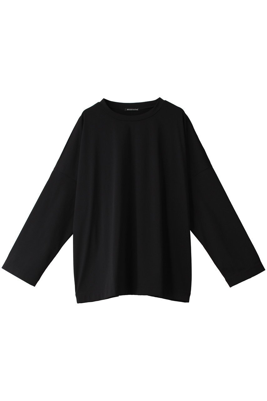 【ミズイロ インド/mizuiro ind】のcrew neck wide T Tシャツ インテリア・キッズ・メンズ・レディースファッション・服の通販 founy(ファニー) 　ファッション　Fashion　レディースファッション　WOMEN　トップス・カットソー　Tops/Tshirt　シャツ/ブラウス　Shirts/Blouses　ロング / Tシャツ　T-Shirts　カットソー　Cut and Sewn　カットソー　Cut And Sew　シンプル　Simple　スリーブ　Sleeve　トレーナー　Trainer　ロング　Long　black|ID: prp329100003557989 ipo3291000000028403959