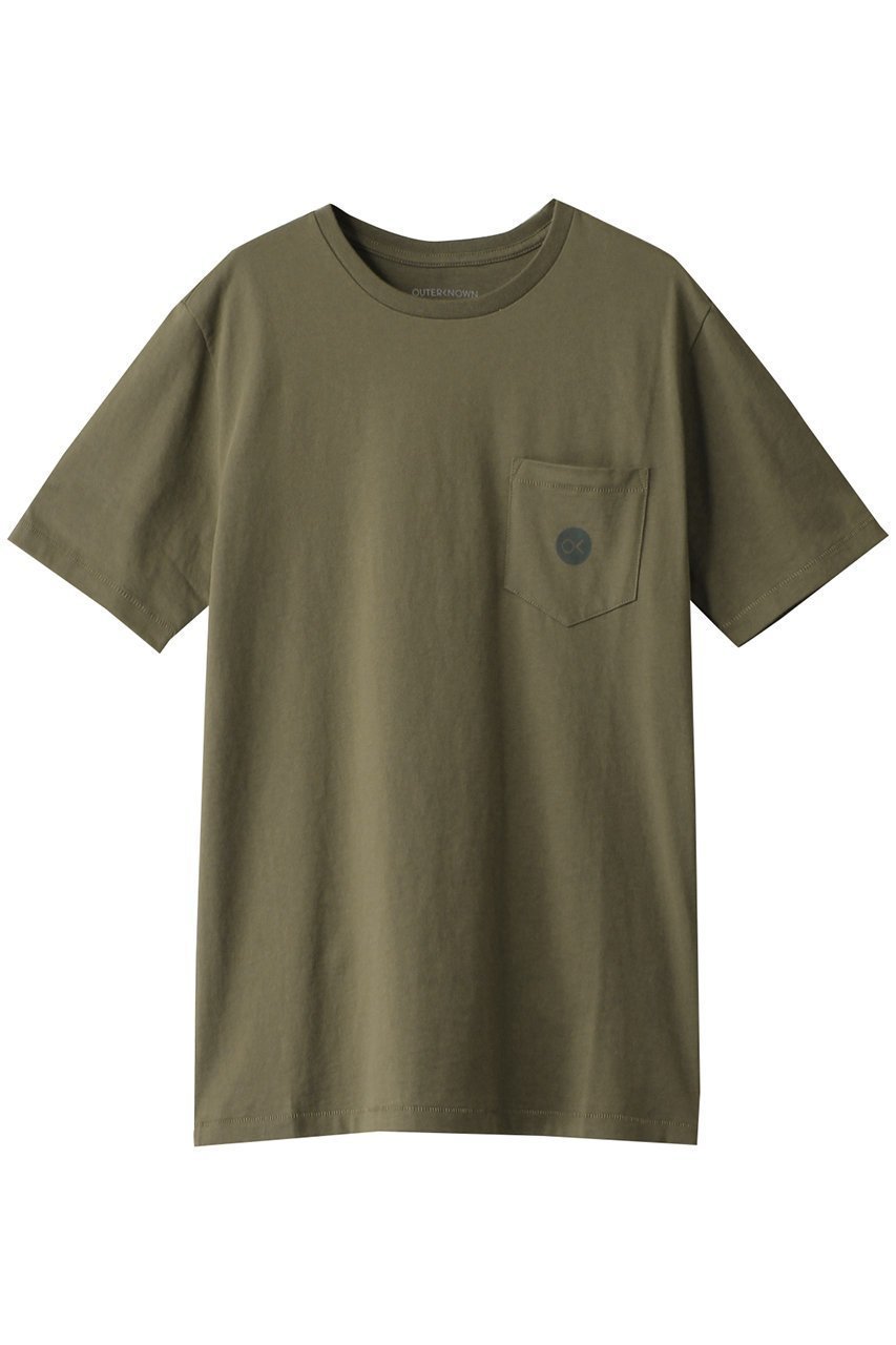 【アウターノウン/OUTERKNOWN / MEN】の【MEN】OK DOT ロゴポケットTシャツ インテリア・キッズ・メンズ・レディースファッション・服の通販 founy(ファニー) 　ファッション　Fashion　メンズファッション　Fashion for Men　トップス・カットソー　Cut & Sew Tops　メンズシャツ　Shirts　ショート　Short, Short Length　シンプル　Simple, Minimal　スリーブ　Sleeve, Long Sleeve / Short Sleeve　ドット　Polka Dot, Dot Pattern　ポケット　Pocket, Pocket Detail　オリーブ|ID: prp329100003558068 ipo3291000000032843948