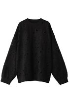 【メゾンスペシャル/MAISON SPECIAL】のリーフカットワーク刺繍裏毛クルーネックPO BLK(ブラック)|ID: prp329100003559620 ipo3291000000029975072