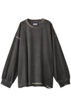 【メゾンスペシャル/MAISON SPECIAL】のオーバーダイエンブロイダリーダメージプライムオーバークルーL/S C.GRY(チャコールグレー)|ID: prp329100003559621 ipo3291000000028553190