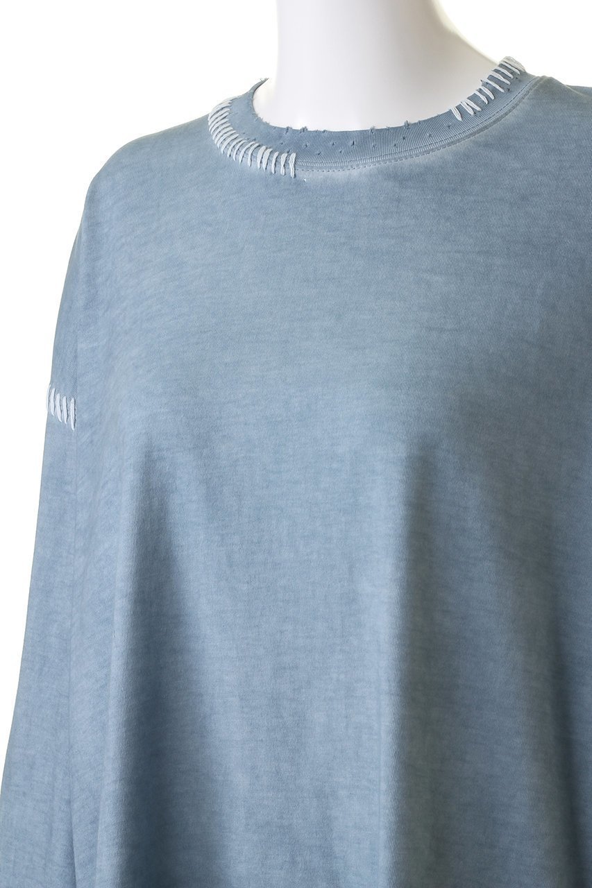【メゾンスペシャル/MAISON SPECIAL】のオーバーダイエンブロイダリーダメージプライムオーバークルーL/S 人気、トレンドファッション・服の通販 founy(ファニー) 　ファッション　Fashion　レディースファッション　WOMEN　トップス・カットソー　Tops/Tshirt　シャツ/ブラウス　Shirts/Blouses　ロング / Tシャツ　T-Shirts　カットソー　Cut and Sewn　スリーブ　Sleeve　ダメージ　Damage　ブリーチ　Bleach　ランダム　Random　ロング　Long　other-5|ID: prp329100003559621 ipo3291000000031401117