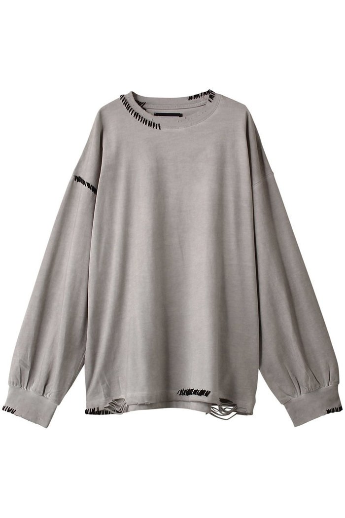 【メゾンスペシャル/MAISON SPECIAL】のオーバーダイエンブロイダリーダメージプライムオーバークルーL/S インテリア・キッズ・メンズ・レディースファッション・服の通販 founy(ファニー) https://founy.com/ ファッション Fashion レディースファッション Fashion for Women トップス・カットソー Cut & Sew Tops シャツ・ブラウス・オフィスカジュアル Elegant Blouses & Button-Ups ロングTシャツ・Tシャツ Longline T-Shirts & Tees カットソー・ベーシックTシャツ Cut-and-Sewn Tops / Stretch Tees & Basics スリーブ Sleeve, Long Sleeve / Short Sleeve ダメージ Distressed, Destroyed ブリーチ Bleach, Washed Finish ランダム Random, Irregular ロング Long, Long-Length |ID: prp329100003559621 ipo3291000000035672872