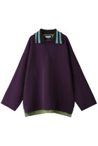 【メゾンスペシャル/MAISON SPECIAL】のプライムオーバーダブルフェイスクロシェカラーKNIT POLO PPL(パープル)|ID:prp329100003561725