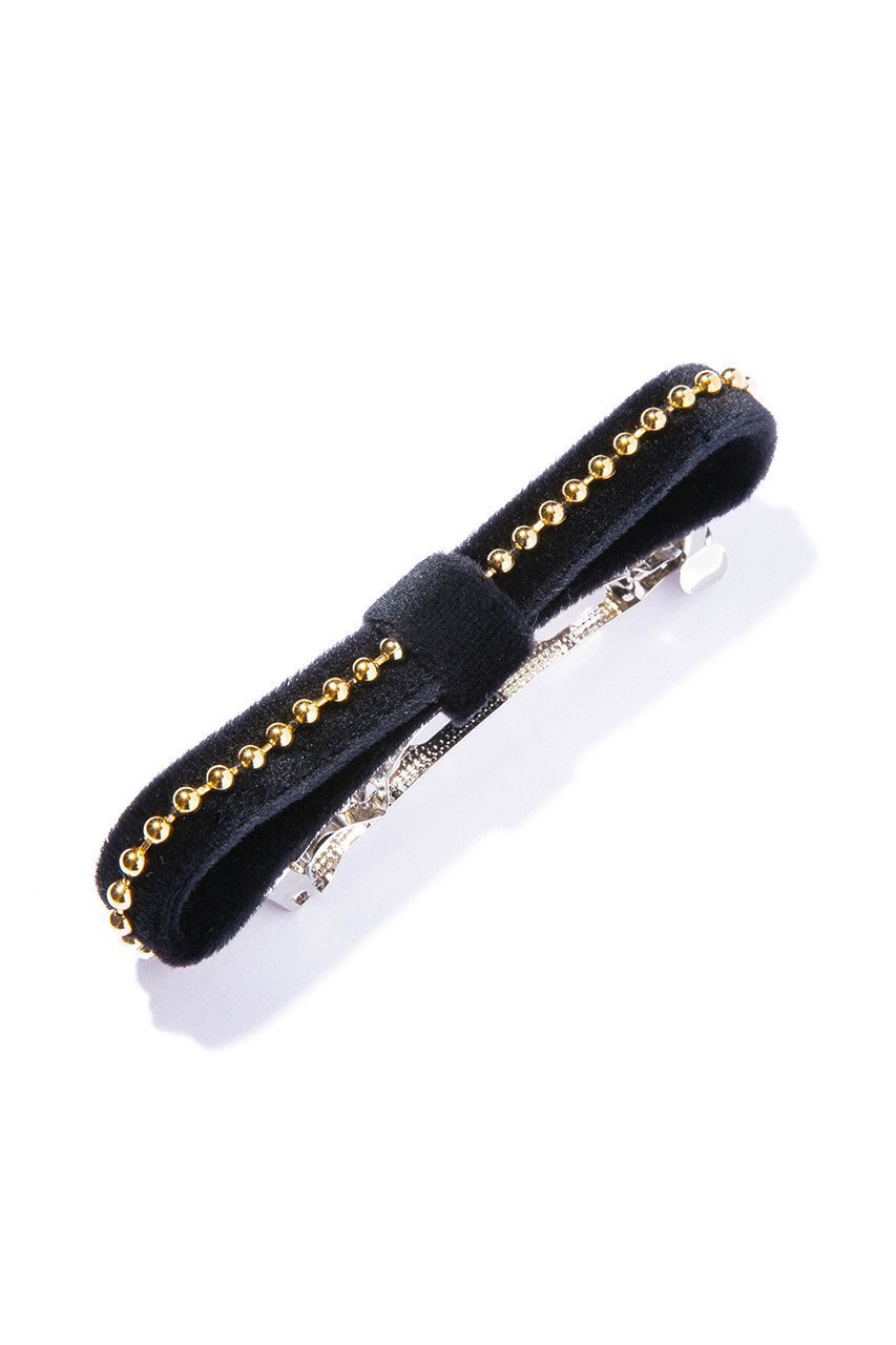 【イリスフォーセブン/IRIS 47】のvelvet バレッタ 人気、トレンドファッション・服の通販 founy(ファニー) 　ファッション　Fashion　レディースファッション　Fashion for Women　シュシュ&ヘアアクセ/ヘアアレンジ　Scrunchies & Hair Accessories　アクセサリー　Fashion Accessories　チェーン　Chain, Chain Strap　ハーフ　Half, Half-Length　バレッタ　Barrette, Hair Clip　フェミニン　Feminine, Girly　フロント　Front, Front Design　ベルベット　Velvet, Velvety　ベロア　Velour, Soft Velvet　メタリック　Metallic, Shiny Finish　モダン　Modern, Contemporary　リボン　Ribbon, Bow　リュクス　Luxury, Elegant, High-End, Chic　定番　Standard, Basic Item　other-3|ID: prp329100003563892 ipo3291000000035941700