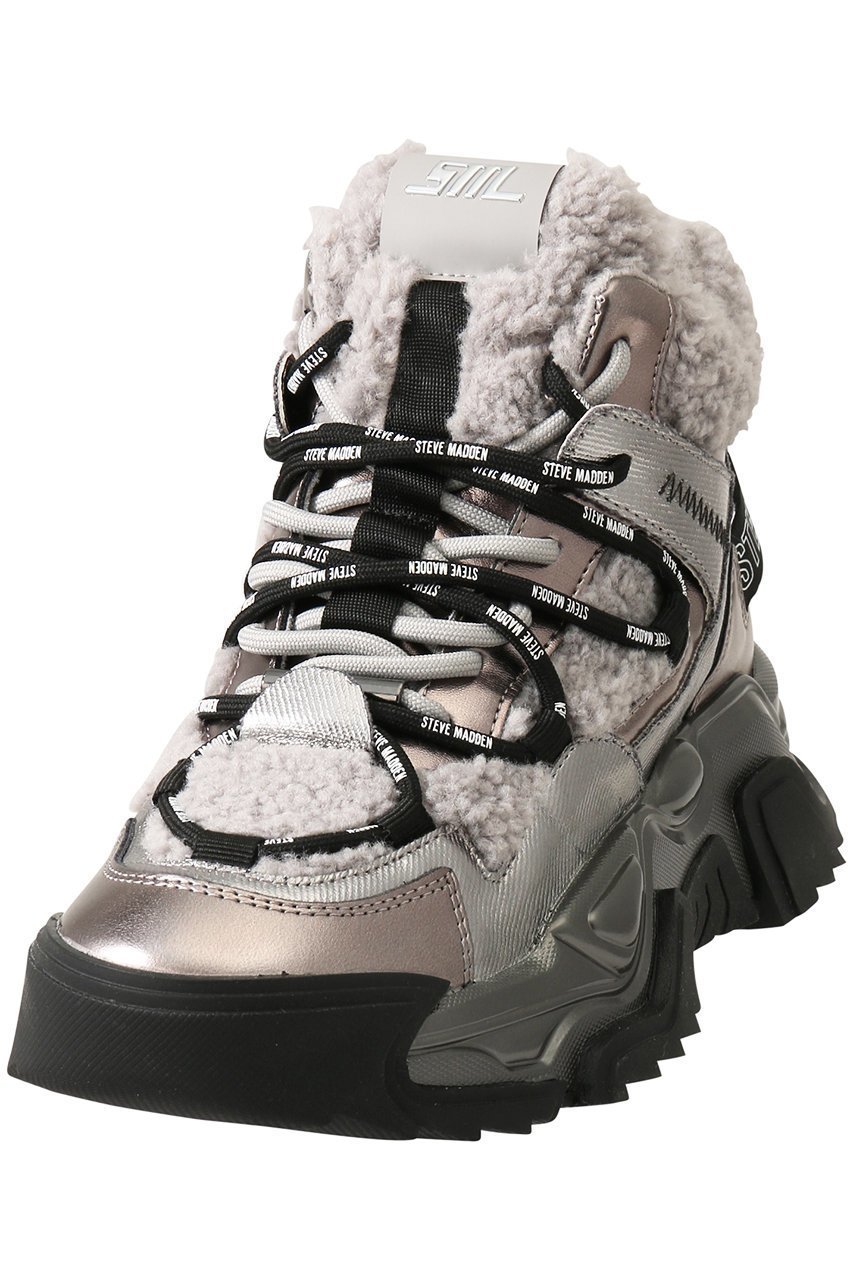 【スティーブマデン/STEVE MADDEN】のKABOOM スノーハイカットスニーカー インテリア・キッズ・メンズ・レディースファッション・服の通販 founy(ファニー) 　ファッション　Fashion　レディースファッション　Fashion for Women　おすすめ　Recommended / Our Picks　シンプル　Simple, Minimal　スニーカー　Sneakers, Trainers　再入荷　Restock / Back in Stock　A/W・秋冬　Autumn/Winter　シルバー|ID: prp329100003563939 ipo3291000000035864150