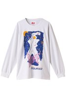 【マザー/MOTHER】の【BOWIE】SERIOUS MOONLIGHT プリントロングTシャツ 人気、トレンドファッション・服の通販 founy(ファニー) ファッション Fashion レディースファッション WOMEN トップス・カットソー Tops/Tshirt シャツ/ブラウス Shirts/Blouses ロング / Tシャツ T-Shirts カットソー Cut and Sewn 2023年 2023 2023-2024秋冬・A/W AW/Autumn/Winter//FW/Fall-Winter/2023-2024 A/W・秋冬 AW・Autumn/Winter・FW・Fall-Winter おすすめ Recommend スリーブ デニム プリント ミックス リラックス ロング |ID:prp329100003563942