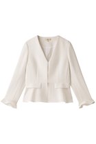 【エムダブリュー/MW】のトリアセテート Vネック ジャケット 人気、トレンドファッション・服の通販 founy(ファニー) ファッション Fashion レディースファッション Fashion for Women アウター Coat / Outerwear Collection レディースジャケット・軽アウター Jackets ジャケット Jacket, Outerwear フレア Flare, Flared thumbnail ホワイト|ID: prp329100003564019 ipo3291000000036758629