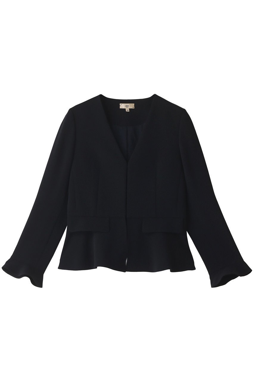 【エムダブリュー/MW】のトリアセテート Vネック ジャケット インテリア・キッズ・メンズ・レディースファッション・服の通販 founy(ファニー) 　ファッション　Fashion　レディースファッション　Fashion for Women　アウター　Coat / Outerwear Collection　レディースジャケット・軽アウター　Jackets　ジャケット　Jacket, Outerwear　フレア　Flare, Flared　ダークネイビー|ID: prp329100003564019 ipo3291000000036758630