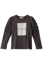 【トランテアン ソン ドゥ モード/31 Sons de mode】のギャザースリーブプリントTシャツ チャコールグレー|ID:prp329100003624133