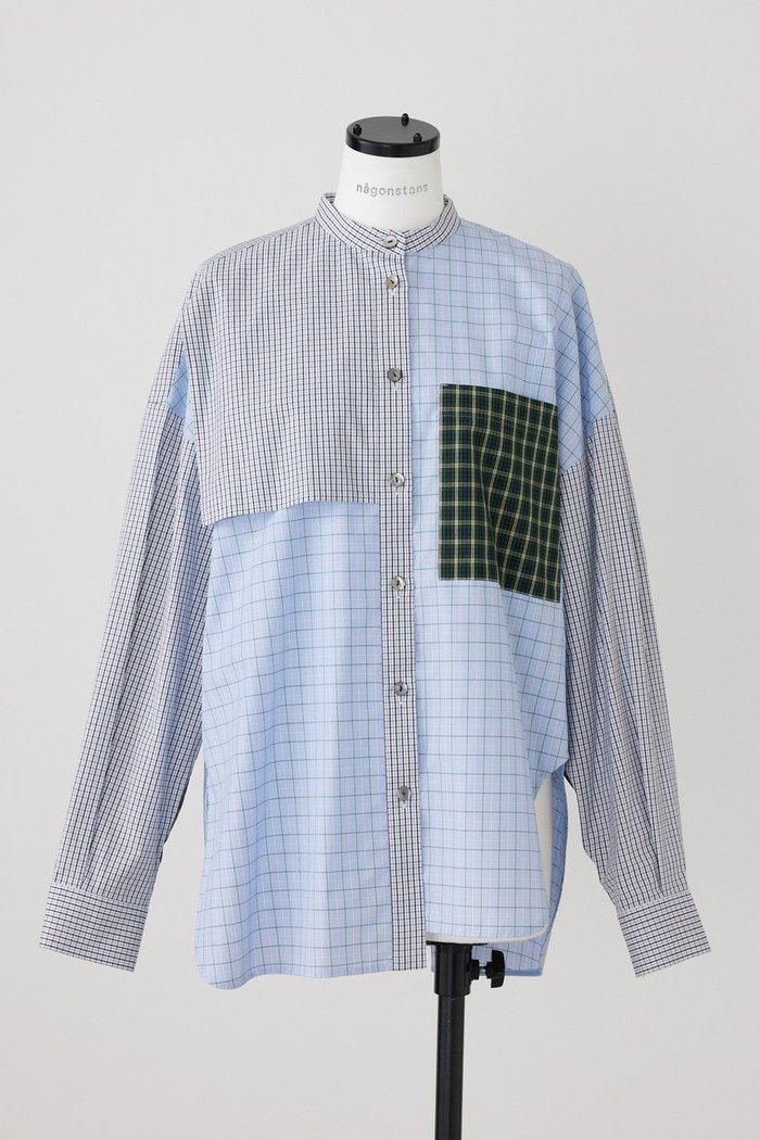 【ナゴンスタンス/nagonstans】のCHECK Mix Handy SH/シャツ インテリア・キッズ・メンズ・レディースファッション・服の通販 founy(ファニー) https://founy.com/ ファッション Fashion レディースファッション WOMEN トップス・カットソー Tops/Tshirt シャツ/ブラウス Shirts/Blouses アシンメトリー Asymmetry スリット Slit スリーブ Sleeve ベスト Vest ロング Long |ID: prp329100003624210 ipo3291000000023822167