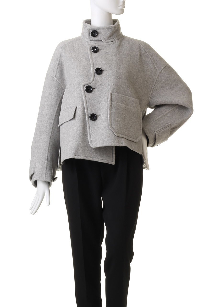 【ナゴンスタンス/nagonstans】のWO/Nyビーバー アシンメトリー Short Coat/コート 人気、トレンドファッション・服の通販 founy(ファニー) 　ファッション　Fashion　レディースファッション　Fashion for Women　アウター　Coat / Outerwear Collection　コート・ロングコート・ピーコート　Long Coats, Peacoats & More　おすすめ　Recommended / Our Picks　アシンメトリー　Asymmetrical Style　ショート　Short, Short Length　ドレープ　Drape, Draping Fabric　ポケット　Pocket, Pocket Detail　エレガント 上品　Elegant　other-2|ID: prp329100003624212 ipo3291000000035959710