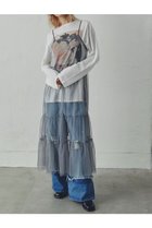 【ローズバッド/ROSE BUD】のチュールキャミワンピース 人気、トレンドファッション・服の通販 founy(ファニー) ファッション Fashion レディースファッション WOMEN ワンピース Dress キャミワンピース No Sleeve Dresses チュニック Tunic A/W・秋冬 AW・Autumn/Winter・FW・Fall-Winter チュニック チュール ロング thumbnail グレー|ID: prp329100003624228 ipo3291000000023822224