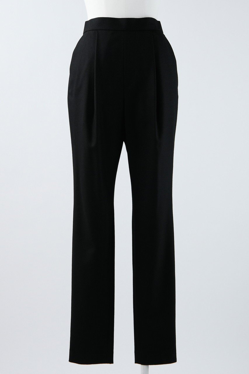 【エンフォルド/ENFOLD】のストレッチサキソニー ゴムジョッパーズパンツ インテリア・キッズ・メンズ・レディースファッション・服の通販 founy(ファニー) 　ファッション　Fashion　レディースファッション　Fashion for Women　パンツ　Pants & Trousers　ストレッチ　Stretch, Stretchy Fabric　フィット　Fit, Slim Fit　リラックス　Relax, Relaxed Fit　ロング　Long, Long-Length　エレガント 上品　Elegant　人気　Popular, Best Seller　冬　Winter / This Winter　定番　Standard, Basic Item　ブラック|ID: prp329100003624252 ipo3291000000032818805