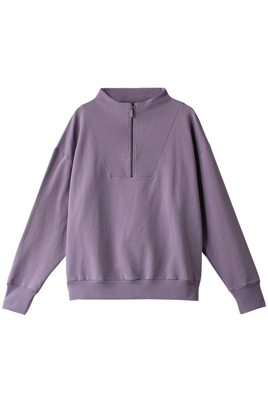【ハンロ/HANRO】のハーフジップ インテリア・キッズ・メンズ・レディースファッション・服の通販 founy(ファニー) 　ファッション　Fashion　レディースファッション　Fashion for Women　トップス・カットソー　Cut & Sew Tops　おすすめ　Recommended / Our Picks　セットアップ　Set-Up, Coordinated Outfit　リラックス　Relax, Relaxed Fit　パープル|ID: prp329100003624284 ipo3291000000032843173