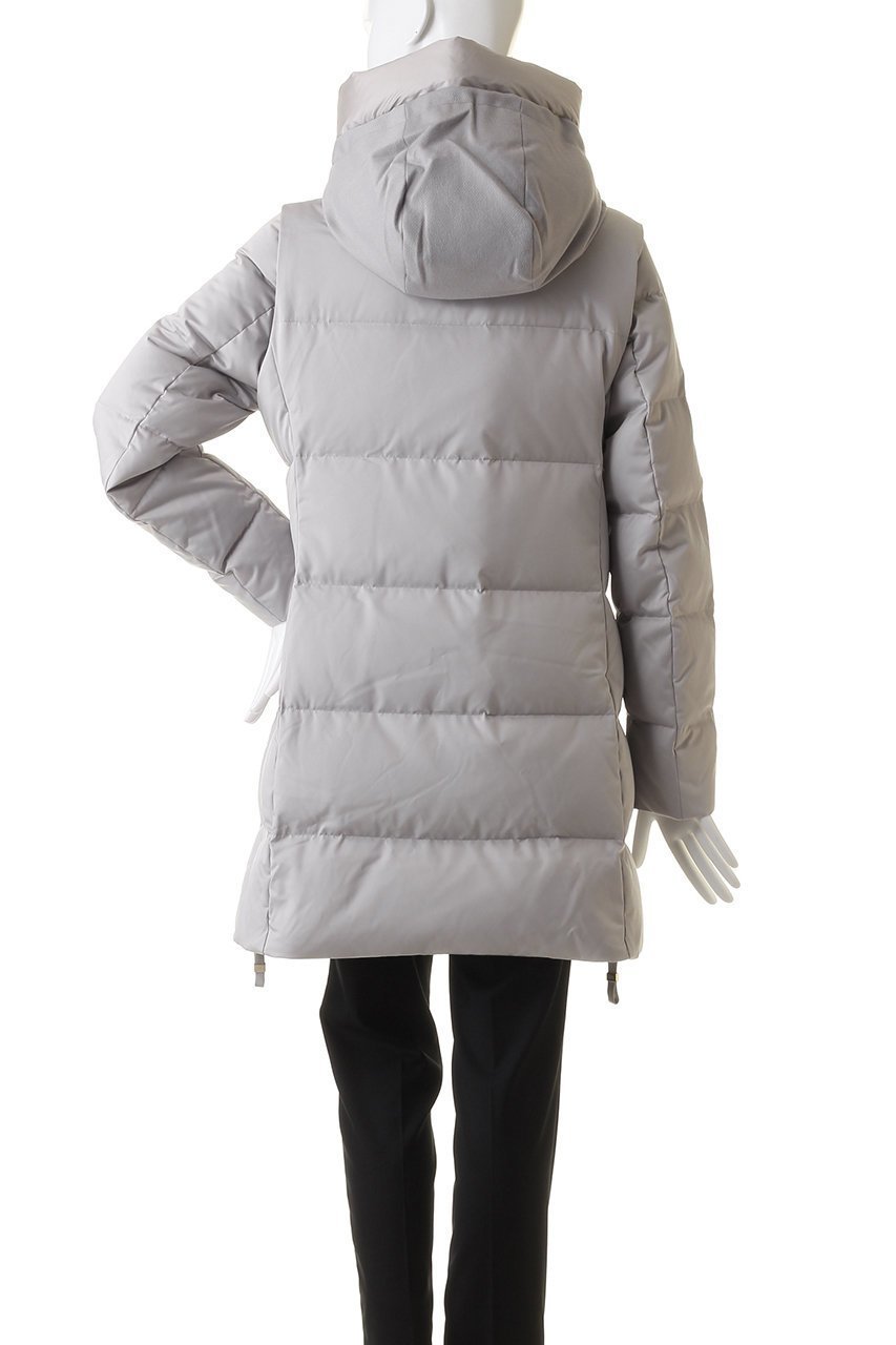 【デュノ/DUNO】のLALEH フーディー ミドルダウン 人気、トレンドファッション・服の通販 founy(ファニー) 　ファッション　Fashion　レディースファッション　Fashion for Women　アウター　Coat / Outerwear Collection　コート・ロングコート・ピーコート　Long Coats, Peacoats & More　サテン　Satin, Glossy Fabric　スタンド　Stand Collar, Upright Stand　ダウン　Down, Puffer　ベスト　Vest, Waistcoat　ミドル　Middle Length, Mid Height　other-4|ID: prp329100003624311 ipo3291000000032913272