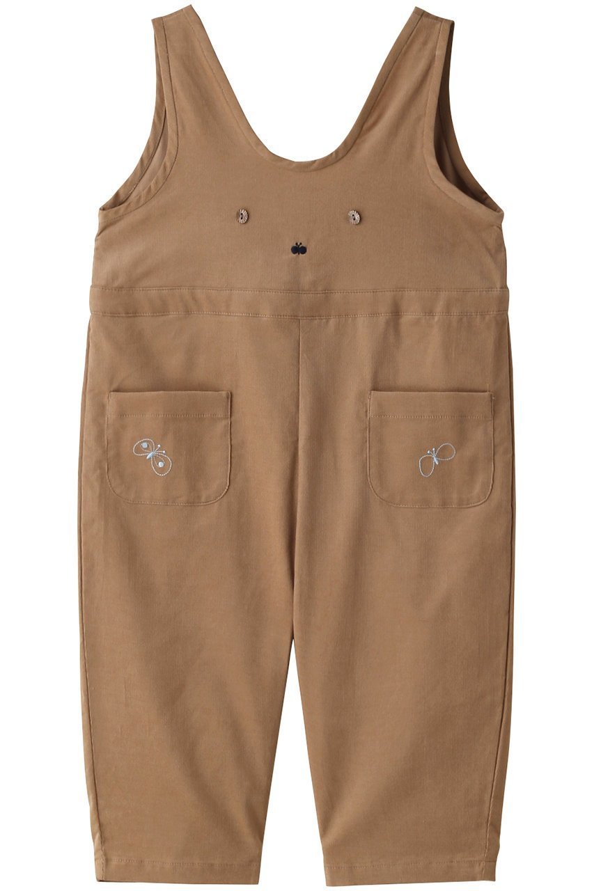 【ミナ ペルホネン/mina perhonen / KIDS】の【BABY&KIDS】chouchoサロペット ネイビー 100 インテリア・キッズ・メンズ・レディースファッション・服の通販 founy(ファニー) 　ファッション　Fashion　キッズファッション　Fashion for Kids　ボトムス　Bottoms　コーデュロイ　Corduroy, Cord Fabric　サロペット　Overalls, Salopette　フロント　Front, Front Design　ベビー　Baby, Babywear　ライトブラウン|ID: prp329100003624379 ipo3291000000036236257