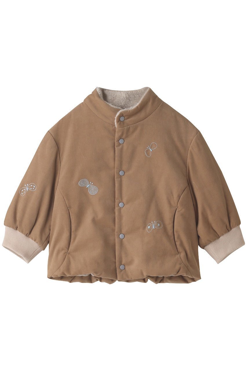 【ミナ ペルホネン/mina perhonen / KIDS】の【KIDS】chouchoブルゾン ネイビー 100 インテリア・キッズ・メンズ・レディースファッション・服の通販 founy(ファニー) 　ファッション　Fashion　キッズファッション　Fashion for Kids　アウター　Coat Outerwear /Kids　ブルゾン　Blouson, Bomber Jacket　ライトブラウン|ID: prp329100003624380 ipo3291000000036236240