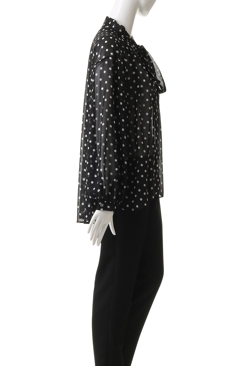 【エリオポール/heliopole】のドットボウタイブラウス 人気、トレンドファッション・服の通販 founy(ファニー) 　ファッション　Fashion　レディースファッション　Ladies' Fashion Online　トップス・カットソー　Tops/Tshirt　シャツ/ブラウス　Shirts/Blouses　おすすめ　Recommend　インナー　Inner　シアー　Sheer　ジャケット　Jacket　スリーブ　Sleeve　デニム　Denim　ドット　Dot　フェミニン　Feminine　プリント　Print　ロング　Long　再入荷　Restock/Back In Stock/Re Arrival　夏　Summer　春　Spring　S/S・春夏　Ss・Spring/Summer　other-3|ID: prp329100003624516 ipo3291000000031271763