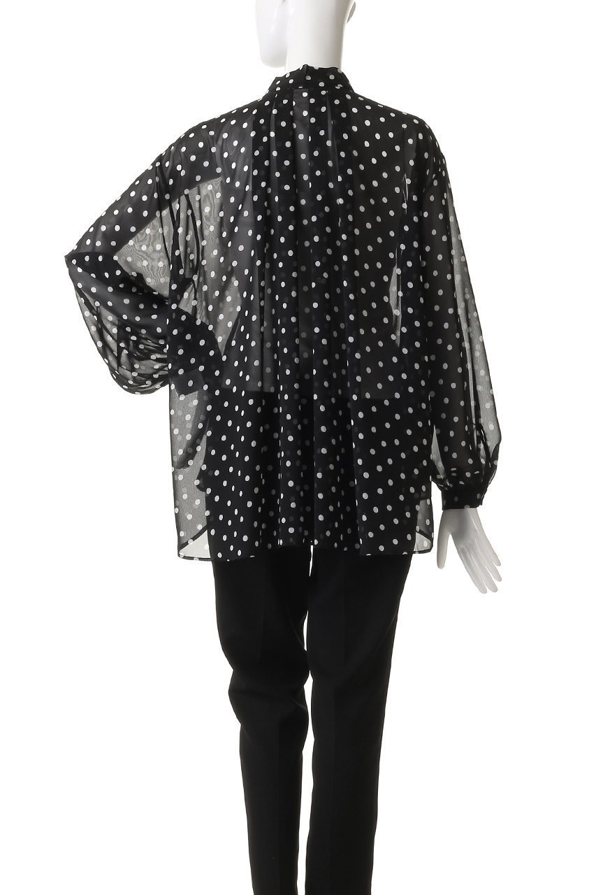【エリオポール/heliopole】のドットボウタイブラウス 人気、トレンドファッション・服の通販 founy(ファニー) 　ファッション　Fashion　レディースファッション　Ladies' Fashion Online　トップス・カットソー　Tops/Tshirt　シャツ/ブラウス　Shirts/Blouses　おすすめ　Recommend　インナー　Inner　シアー　Sheer　ジャケット　Jacket　スリーブ　Sleeve　デニム　Denim　ドット　Dot　フェミニン　Feminine　プリント　Print　ロング　Long　再入荷　Restock/Back In Stock/Re Arrival　夏　Summer　春　Spring　S/S・春夏　Ss・Spring/Summer　other-4|ID: prp329100003624516 ipo3291000000031271765