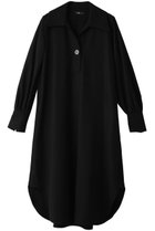 【エムフィル/M Fil】のフランネル スキッパーシャツドレス ブラック|ID:prp329100003624541