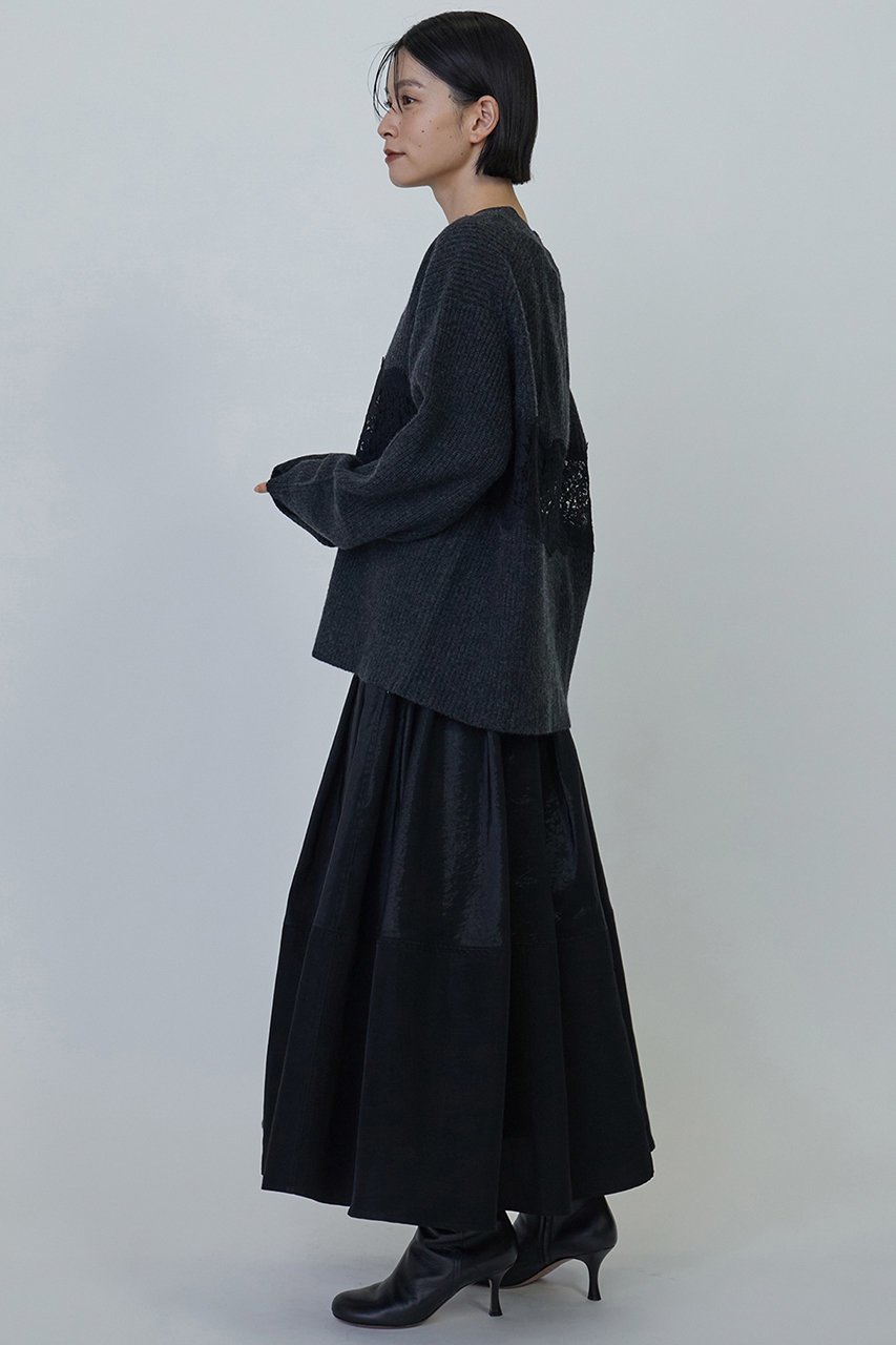 【プルミエ アロンディスモン/1er Arrondissement】のレース畦カーディガン 人気、トレンドファッション・服の通販 founy(ファニー) 　ファッション　Fashion　レディースファッション　Fashion for Women　トップス・カットソー　Cut & Sew Tops　ニット　Knit Tops & Sweaters　カーディガン・羽織り　Layered Style Cardigans　おすすめ　Recommended / Our Picks　エレガント 上品　Elegant　カーディガン　Cardigan, Knitwear　キャミソール　Camisole, Spaghetti Strap Top　ストレート　Straight, Straight Cut　タンク　Tank Top, Sleeveless Top　レース　Lace, Lace Fabric　畦　Ribbed Knit　秋　Autumn　other-5|ID: prp329100003624628 ipo3291000000032956027