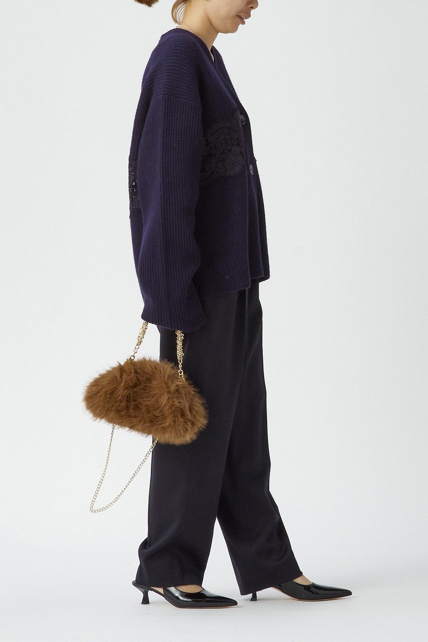 【プルミエ アロンディスモン/1er Arrondissement】のレース畦カーディガン 人気、トレンドファッション・服の通販 founy(ファニー) 　ファッション　Fashion　レディースファッション　Fashion for Women　トップス・カットソー　Cut & Sew Tops　ニット　Knit Tops & Sweaters　カーディガン・羽織り　Layered Style Cardigans　おすすめ　Recommended / Our Picks　エレガント 上品　Elegant　カーディガン　Cardigan, Knitwear　キャミソール　Camisole, Spaghetti Strap Top　ストレート　Straight, Straight Cut　タンク　Tank Top, Sleeveless Top　レース　Lace, Lace Fabric　畦　Ribbed Knit　秋　Autumn　other-6|ID: prp329100003624628 ipo3291000000032956031