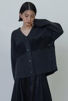 【プルミエ アロンディスモン/1er Arrondissement】のレース畦カーディガン チャコールグレー|ID: prp329100003624628 ipo3291000000035830531