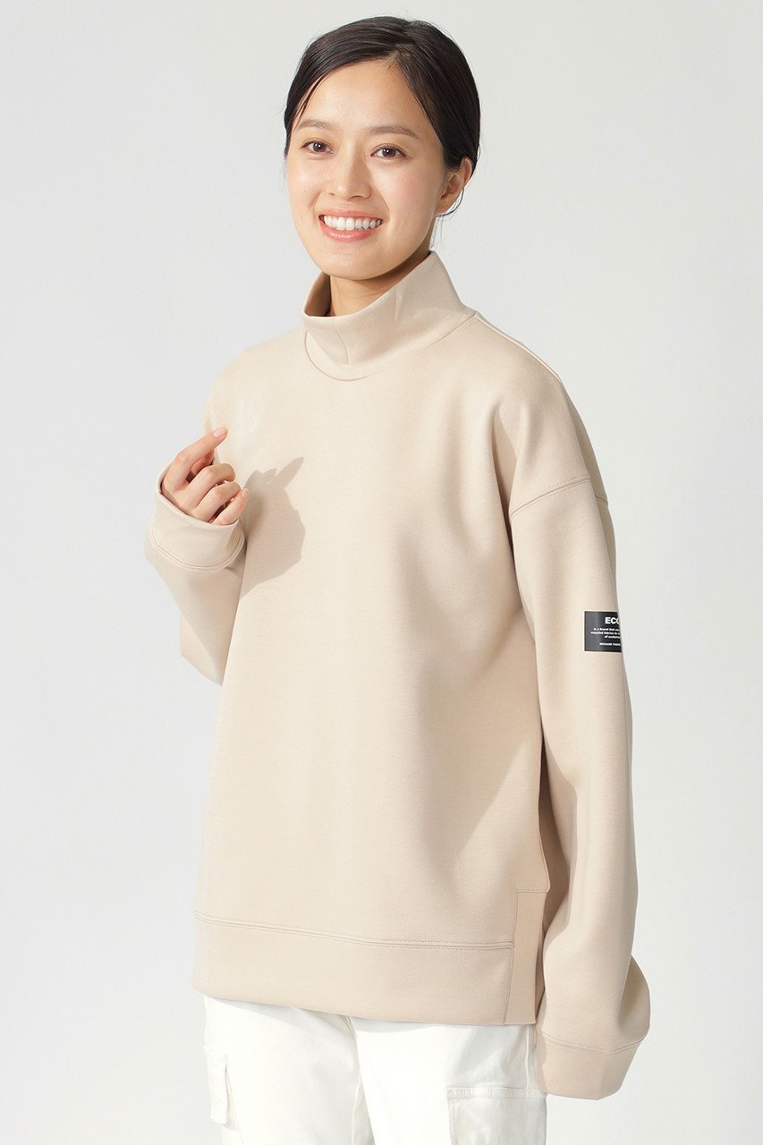 【エコアルフ/ECOALF】のATENAS ハイネック スウェット / ATENAS SWEATSHIRT WOMAN インテリア・キッズ・メンズ・レディースファッション・服の通販 founy(ファニー) 　ファッション　Fashion　レディースファッション　WOMEN　トップス・カットソー　Tops/Tshirt　シャツ/ブラウス　Shirts/Blouses　パーカ　Sweats　ロング / Tシャツ　T-Shirts　スウェット　Sweat　カットソー　Cut and Sewn　なめらか　Smooth　ショルダー　Shoulder　スウェット　Sweat　ドロップ　Drop　ハイネック　High Neck　ベージュ|ID: prp329100003624744 ipo3291000000023823739