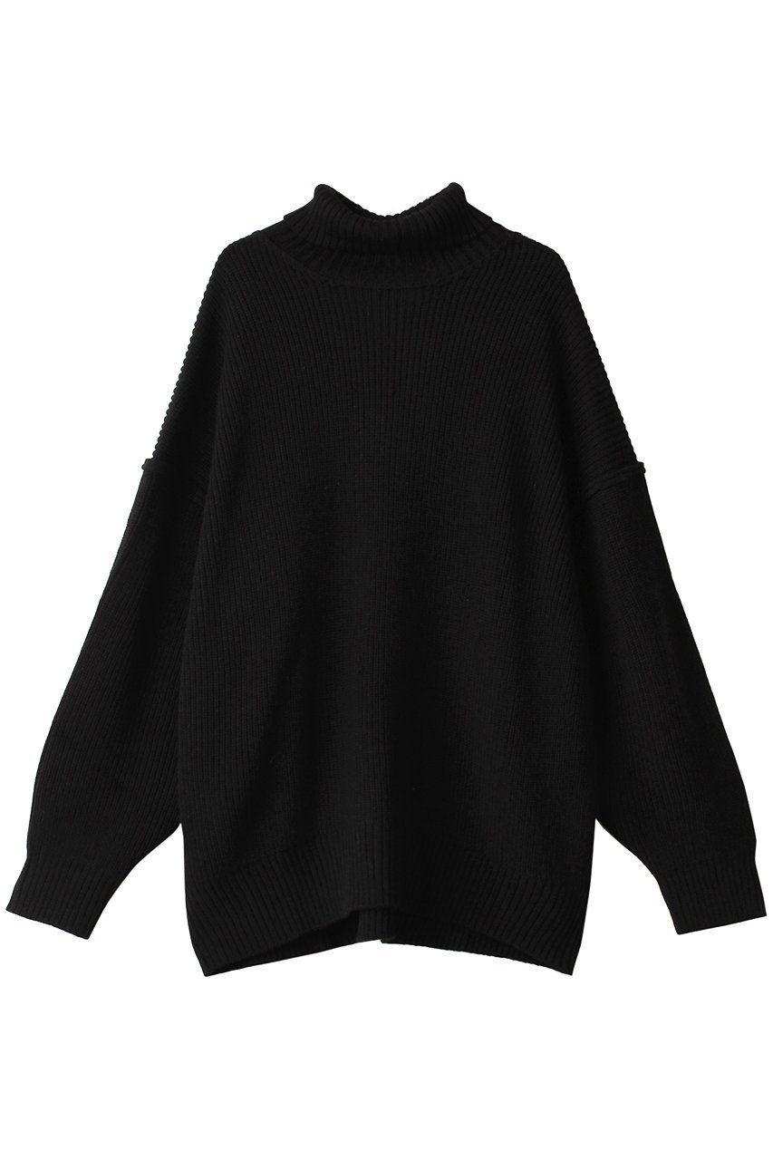 【ミディウミソリッド/MIDIUMISOLID】のturtle neck big PO プルオーバー インテリア・キッズ・メンズ・レディースファッション・服の通販 founy(ファニー) 　ファッション　Fashion　レディースファッション　WOMEN　トップス・カットソー　Tops/Tshirt　ニット　Knit Tops　プルオーバー　Pullover　シンプル　Simple　スリット　Slit　タートルネック　Turtleneck　再入荷　Restock/Back In Stock/Re Arrival　black|ID: prp329100003624772 ipo3291000000029813874