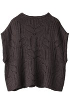 【ミズイロ インド/mizuiro ind】のcable pattern vest ベスト gray|ID:prp329100003624822