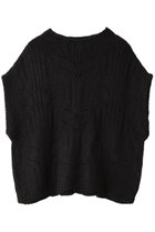 【ミズイロ インド/mizuiro ind】のcable pattern vest ベスト black|ID: prp329100003624822 ipo3291000000023823960