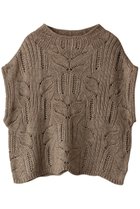 【ミズイロ インド/mizuiro ind】のcable pattern vest ベスト beige|ID:prp329100003624822