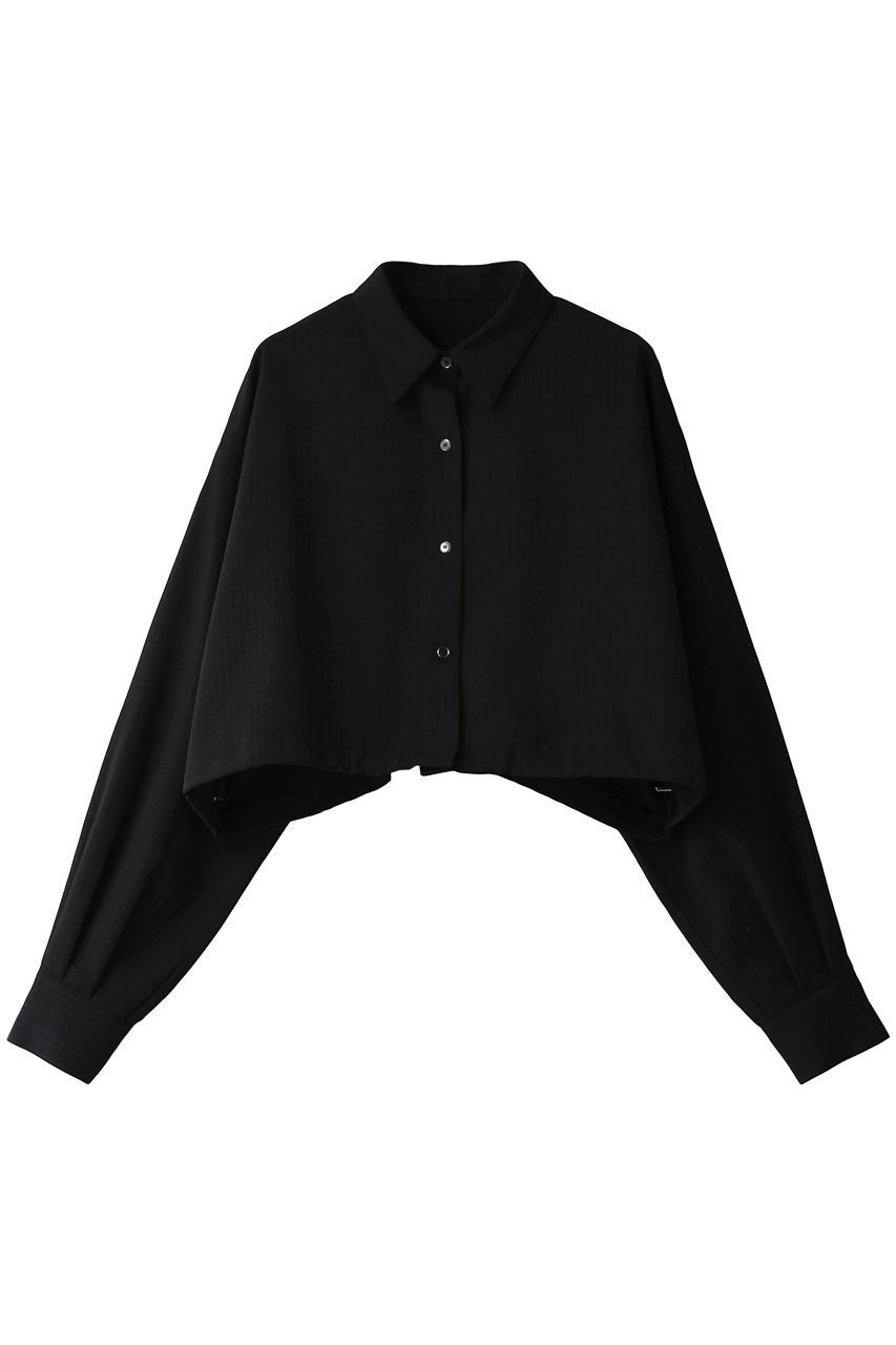 【リムアーク/RIM.ARK】のDrawstring short SH/シャツ 人気、トレンドファッション・服の通販 founy(ファニー) 　ファッション　Fashion　レディースファッション　Fashion for Women　トップス・カットソー　Cut & Sew Tops　シャツ・ブラウス・オフィスカジュアル　Elegant Blouses & Button-Ups　クロップド　Cropped, Short Length　ストライプ　Stripe, Striped Pattern　スリーブ　Sleeve, Long Sleeve / Short Sleeve　スーツ　Suit, Formalwear　バランス　Balance, Style Balance　バルーン　Balloon, Balloon Silhouette　メンズ　Men's, Menswear　ロング　Long, Long-Length　エレガント 上品　Elegant　 other-1|ID: prp329100003624895 ipo3291000000035823129