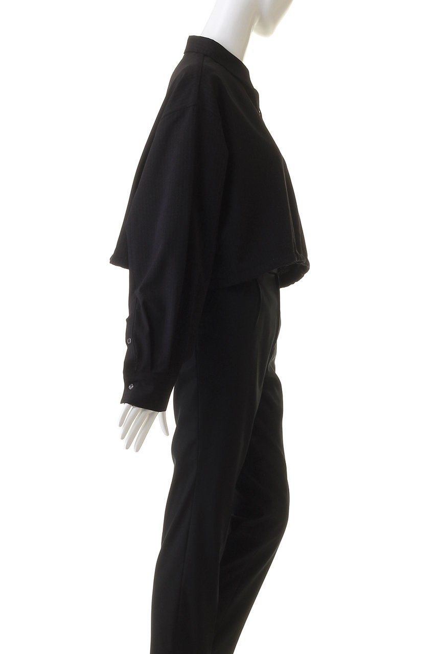 【リムアーク/RIM.ARK】のDrawstring short SH/シャツ 人気、トレンドファッション・服の通販 founy(ファニー) 　ファッション　Fashion　レディースファッション　Fashion for Women　トップス・カットソー　Cut & Sew Tops　シャツ・ブラウス・オフィスカジュアル　Elegant Blouses & Button-Ups　クロップド　Cropped, Short Length　ストライプ　Stripe, Striped Pattern　スリーブ　Sleeve, Long Sleeve / Short Sleeve　スーツ　Suit, Formalwear　バランス　Balance, Style Balance　バルーン　Balloon, Balloon Silhouette　メンズ　Men's, Menswear　ロング　Long, Long-Length　エレガント 上品　Elegant　other-3|ID: prp329100003624895 ipo3291000000035823133